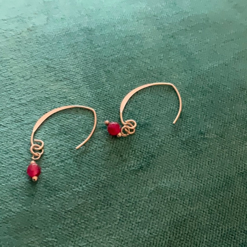 Sterling’s silver Ruby earrings